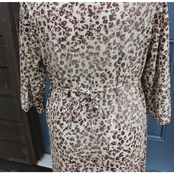Denim & Co. XL Animal Print Hi-Low Hem Knit Dress - Picture 5 of 8